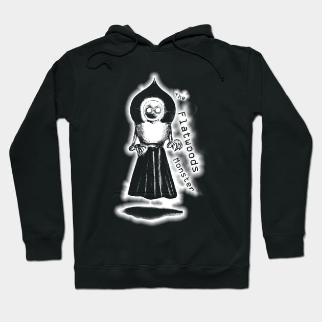 Flatwoods Monster White Glow #4 Hoodie by AWSchmit